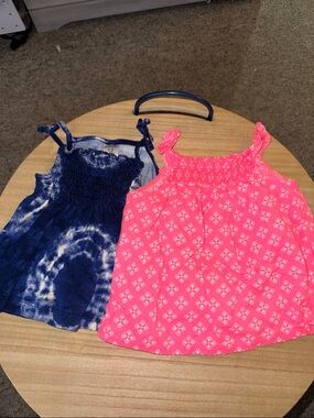 Girls' Pink Floral Smocked Tank Top - Lightweight Summer Staple